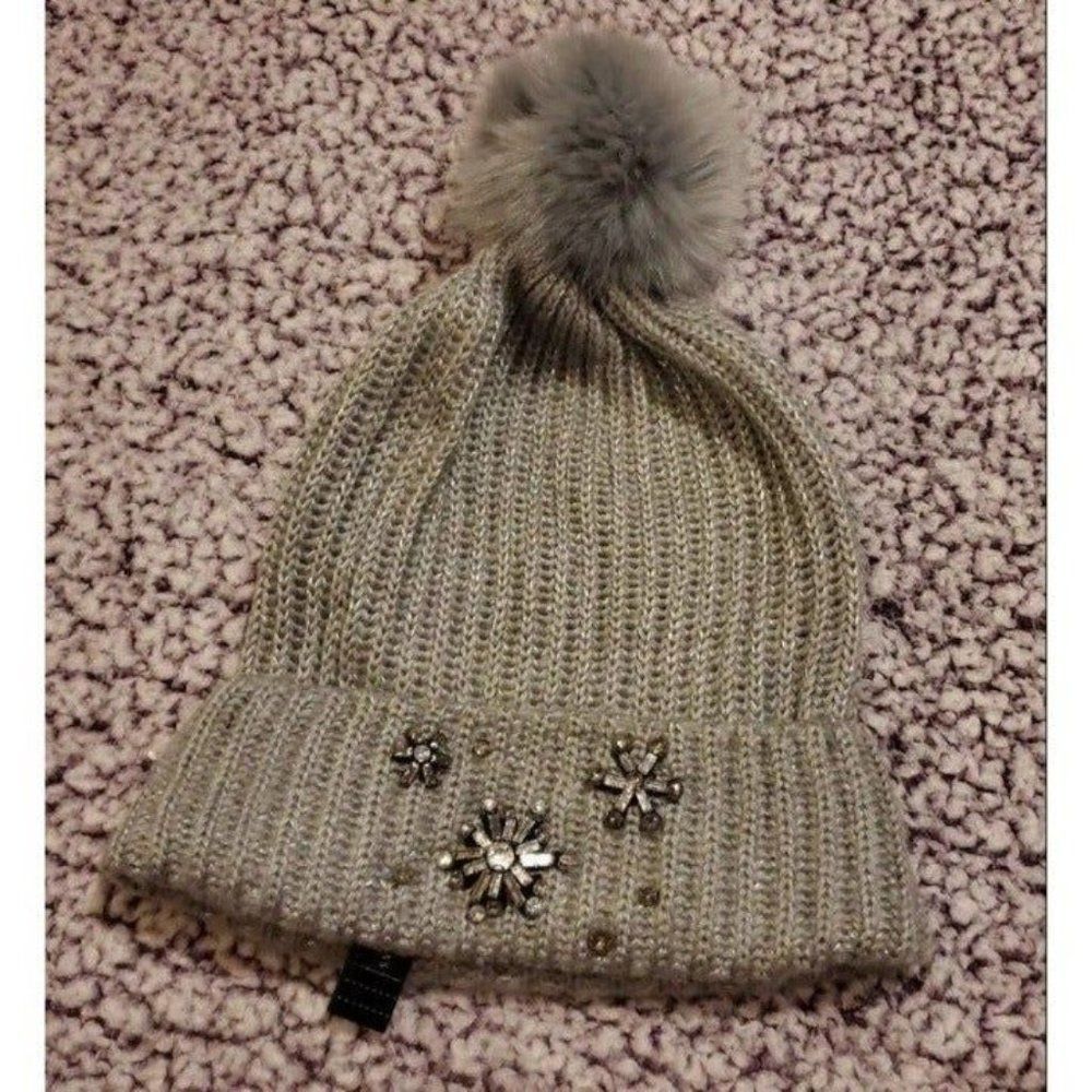 Victoria Secret Pom Pom Rhinestone Hat - Picture 3 of 6
